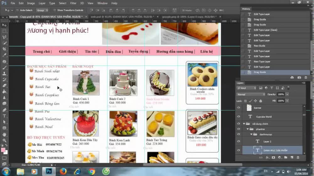 25. Học thiết kế web bằng photoshop