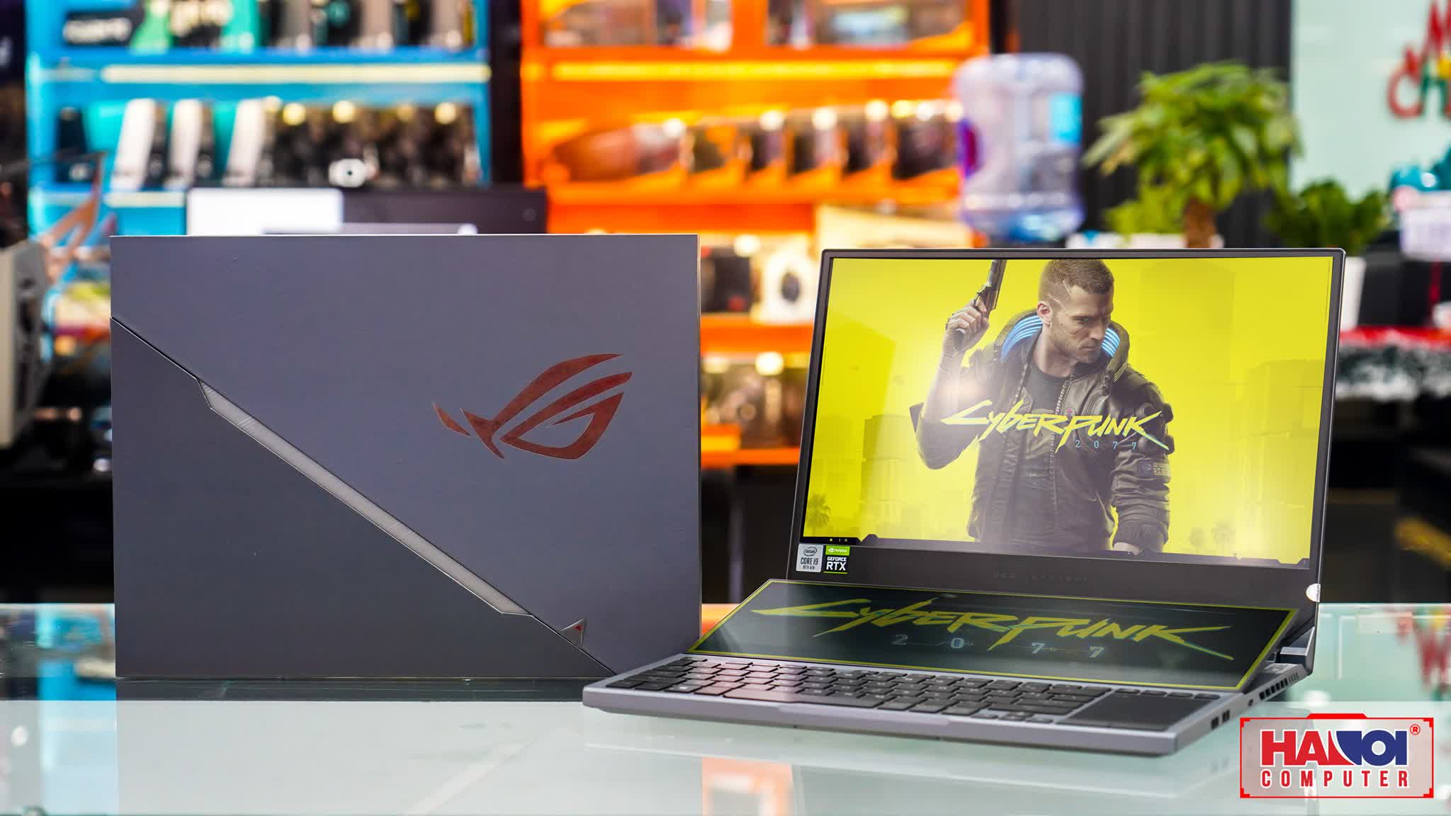 Laptop Asus Gaming ROG Zephyrus Duo GX550LXS-HC055R (i9 10980HK/32GB RAM/1TB HDD+1TB SSD/15.6 UHD/RTX2080 Super MaxQ 8GB/Win10/Balo/Chuột/Xám)