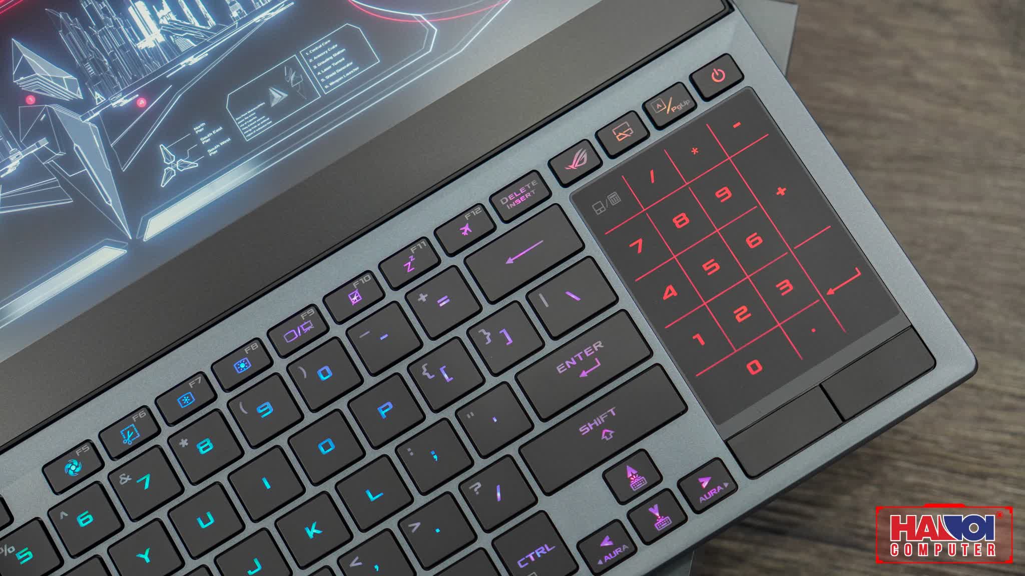 Laptop Asus Gaming ROG Zephyrus Duo GX550LXS-HC055R (i9 10980HK/32GB RAM/1TB HDD+1TB SSD/15.6 UHD/RTX2080 Super MaxQ 8GB/Win10/Balo/Chuột/Xám)