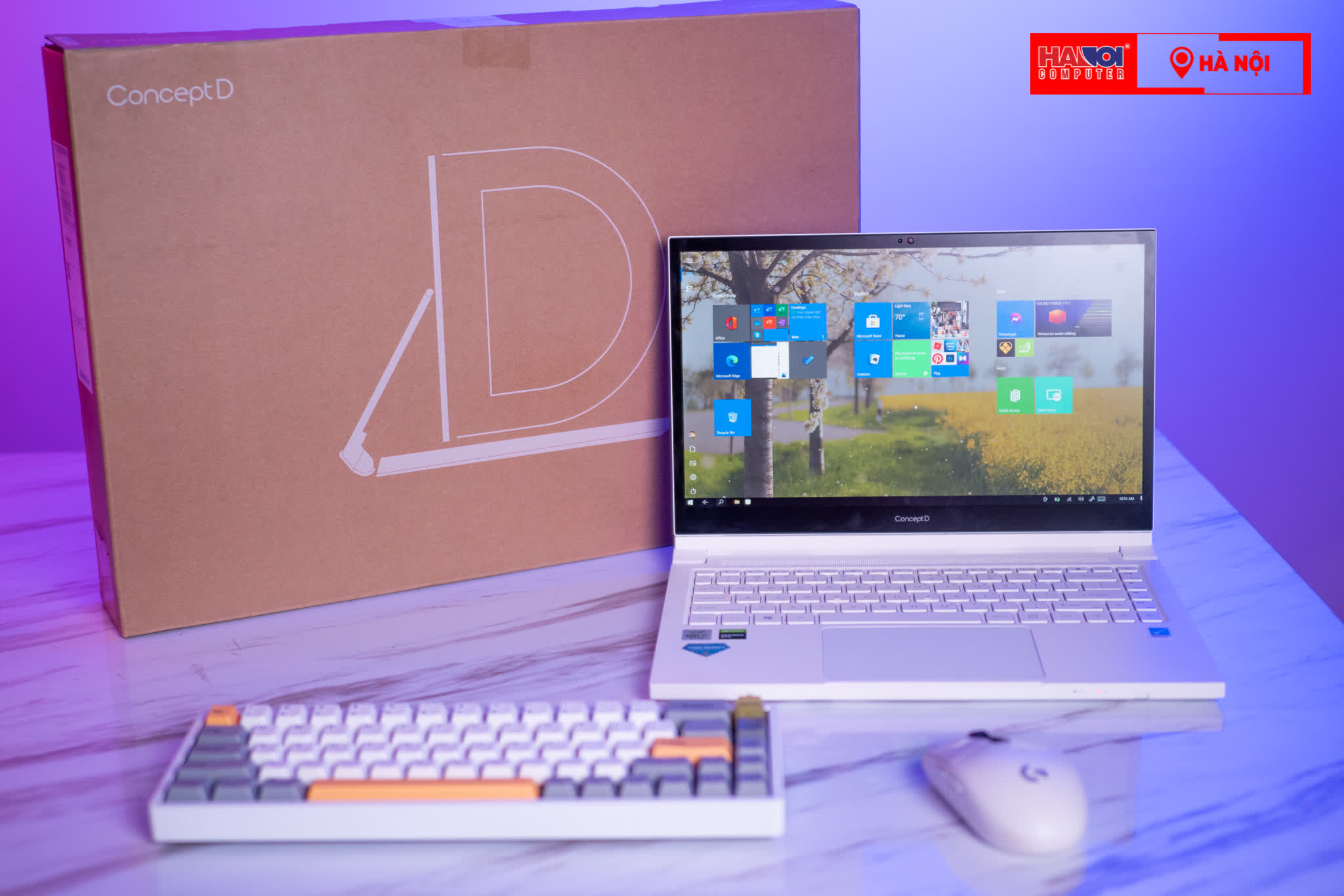 Laptop Đồ họa ConceptD 3 Ezel CC314-72G-75SM (NX.C5JSV.002) (i7 10750H/16GB RAM/1TB SSD/GTX1650Ti 4G/14 inch FHD Touch/Bút/Win10 Pro/Trắng)