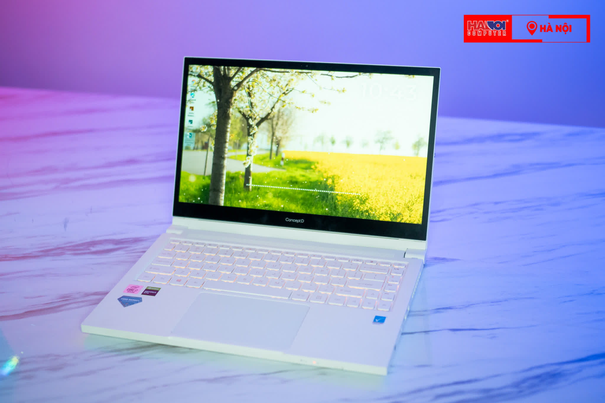 Laptop Đồ họa ConceptD 3 Ezel Pro CC314-72P-75EG (NX.C5KSV.001 ) (i7 10750H/16GB RAM/1TB SSD/Quadro™ T1000/14 inch FHD Touch/Bút/Win10 Pro/Trắng)