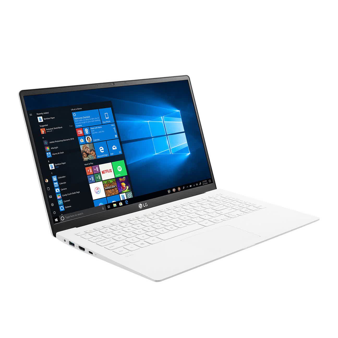 Laptop LG Gram 15ZD90N-V.AX56A5 (i5 1035G7/8GB RAM/512GBSSD/15.6 inch FHD/FP/Trắng) (model 2020)