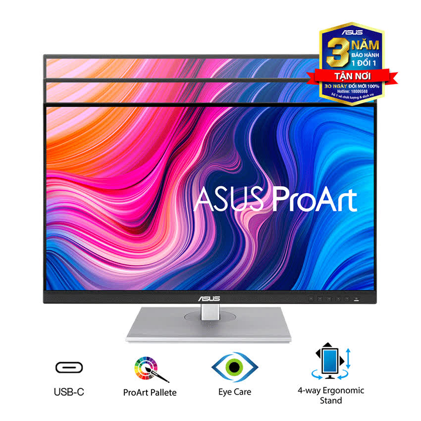 Màn hình Asus ProArt PA279CV (27inch/4k/IPS/60hz/5ms/HDMI+DP+USB-C+Audio/Loa)