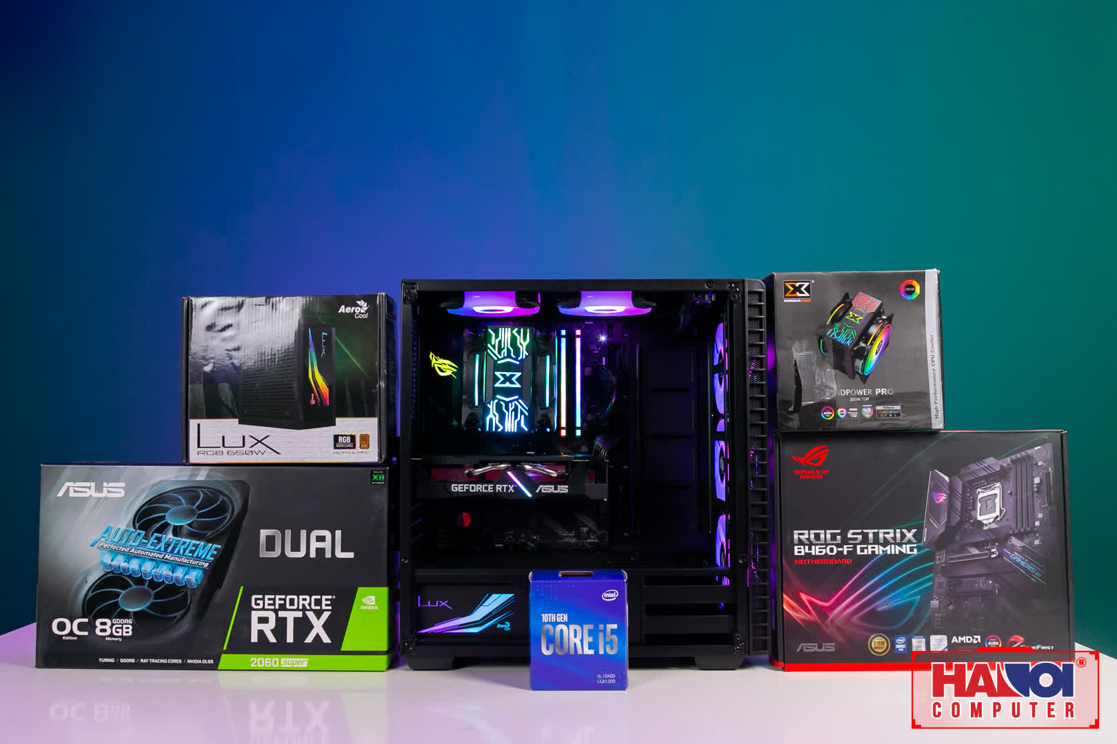 PC GAMING FALCON 018 (i5 10400/B460/16GB RAM/250GB SSD/RTX 2060 SUPER/650W/TẢN WINDPOWER/RGB)