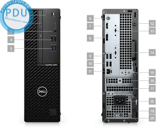 PC Dell OptiPlex 3080 MT (i3-10100/4GB RAM/1TB HDD/DVDRW/WL+BT/K+M/Win 10 Pro) (42OT380W01)