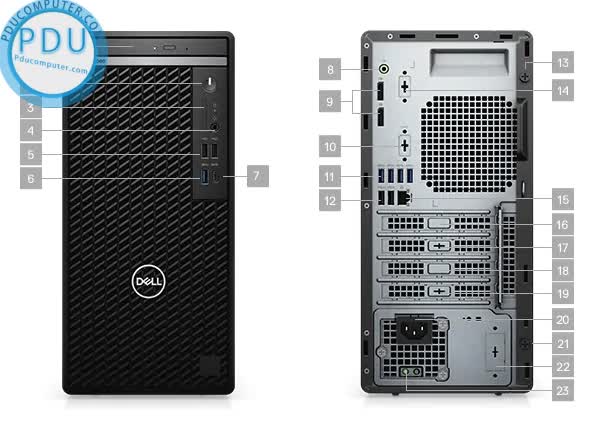 PC Dell OptiPlex 5080 SFF (i5-10500/4GB RAM/256GB SSD/DVDRW/K+M/Win 10 Pro) (42OT580W03)