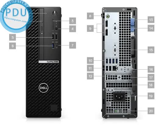 PC Dell OptiPlex 5080 Tower (i5-10500/8GB RAM/1TB HDD/DVDRW/K+M/Ubuntu) (70228812)