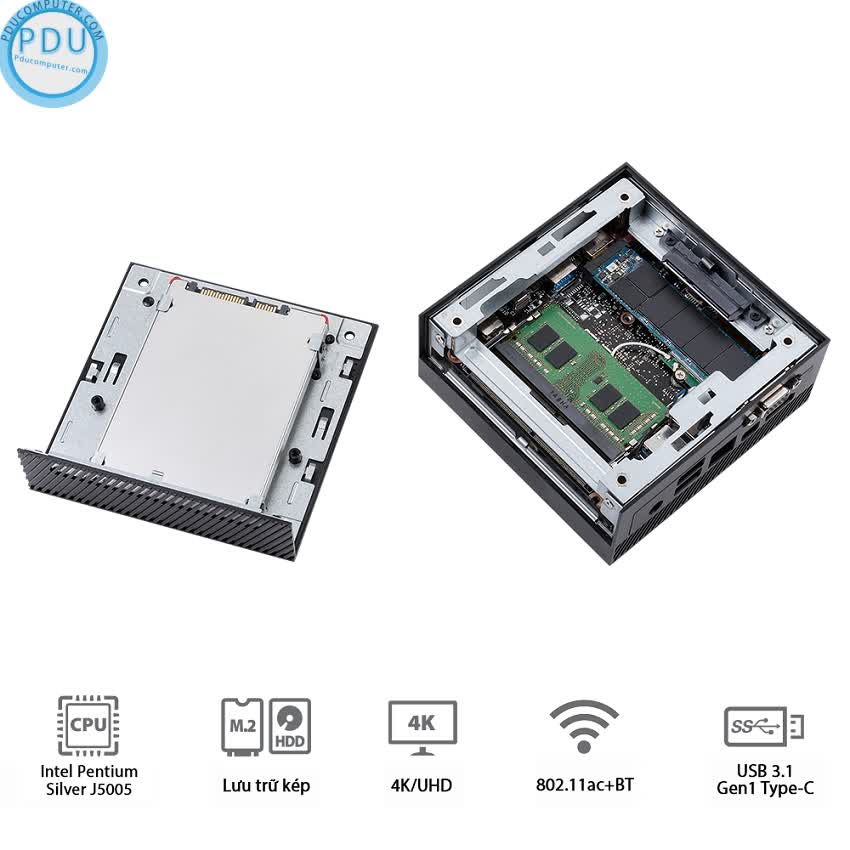 PC mini Asus PN40-BBC061MV (Intel Celeron J4005/Barebone) (90MS0181-M00610)