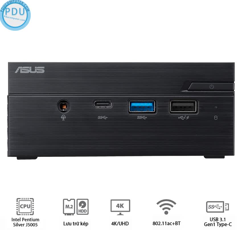 PC mini Asus PN40-BBC061MV (Intel Celeron J4005/Barebone) (90MS0181-M00610)