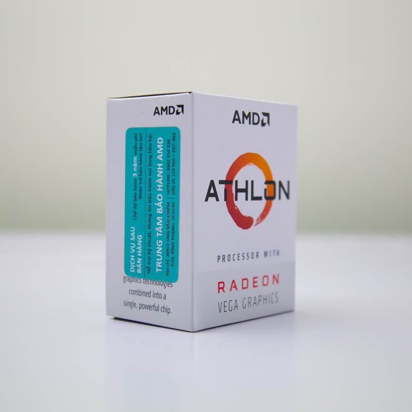 CPU AMD Athlon 240GE (3.5GHz, 2 nhân 4 luồng, 5MB Cache, Radeon Vega 3, 35W) - Socket AMD AM4
