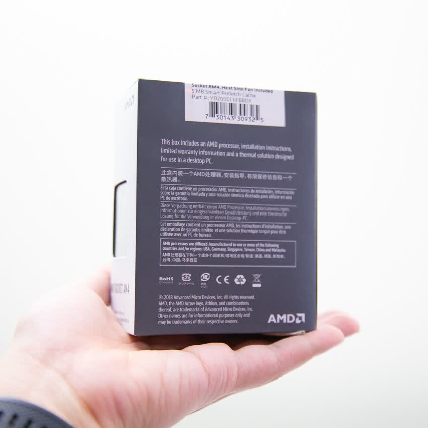 CPU AMD Athlon 240GE (3.5GHz, 2 nhân 4 luồng, 5MB Cache, Radeon Vega 3, 35W) - Socket AMD AM4