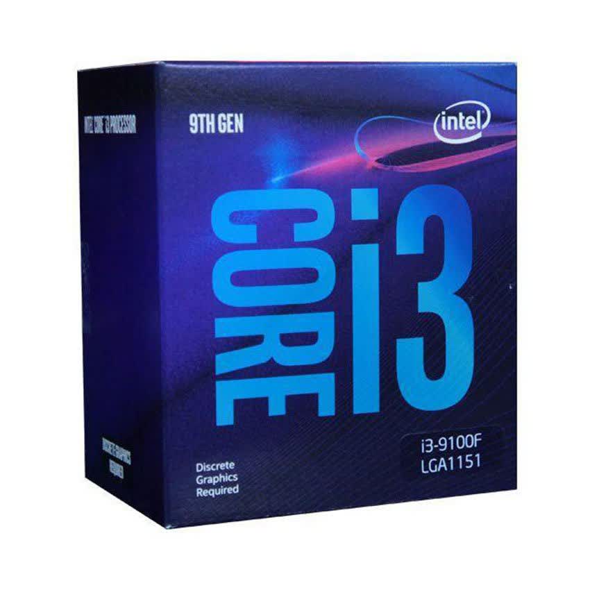CPU Intel Core i3-9100F (3.6Ghz, 4 nhân 4 luồng, 6MB Cache, 65W) - Socket Intel LGA 1151-v2