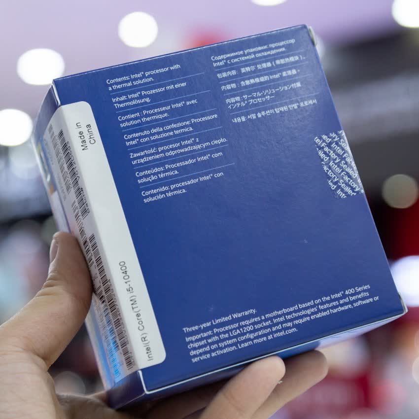 CPU Intel Core i5-10400 (2.9GHz turbo up to 4.3GHz, 6 nhân 12 luồng, 12MB Cache, 65W) - Socket Intel LGA 1200