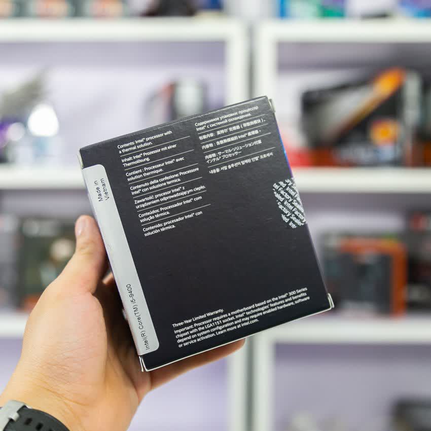 CPU Intel Core i5-9400 (2.9GHz turbo up to 4.1GHz, 6 nhân 6 luồng, 9MB Cache, 65W) - Socket Intel LGA 1151-v2