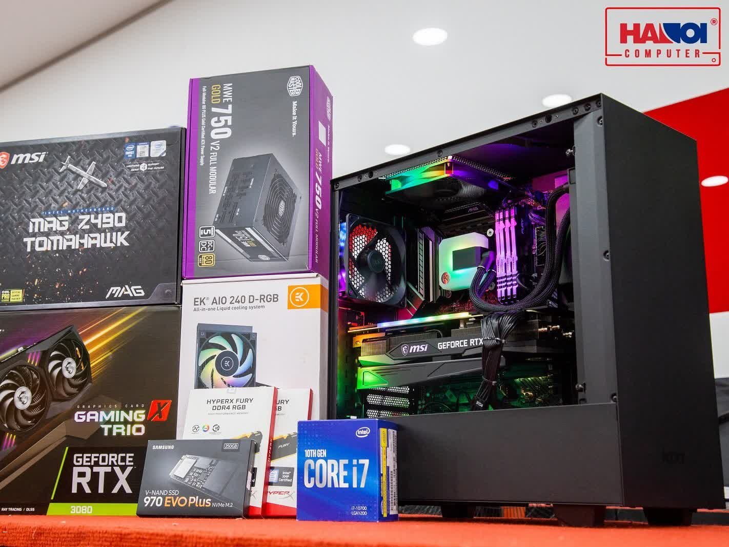 CPU Intel Core i7-10700KF (3.8GHz turbo up to 5.1Ghz, 8 nhân 16 luồng, 16MB Cache, 125W) - Socket Intel LGA 1200