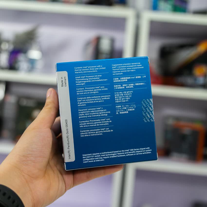 CPU Intel Pentium Gold G5400 (3.7GHz, 2 nhân 4 luồng, 4MB Cache, 58W) - Socket Intel LGA 1151-v2