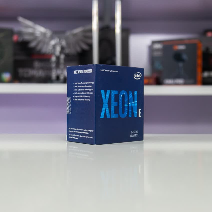 CPU Intel Xeon E-2236 (3.4GHz turbo up to 4.8GHz, 6 nhân, 12 luồng, 12 MB Cache, 80W) - Socket Intel LGA 1151-v2