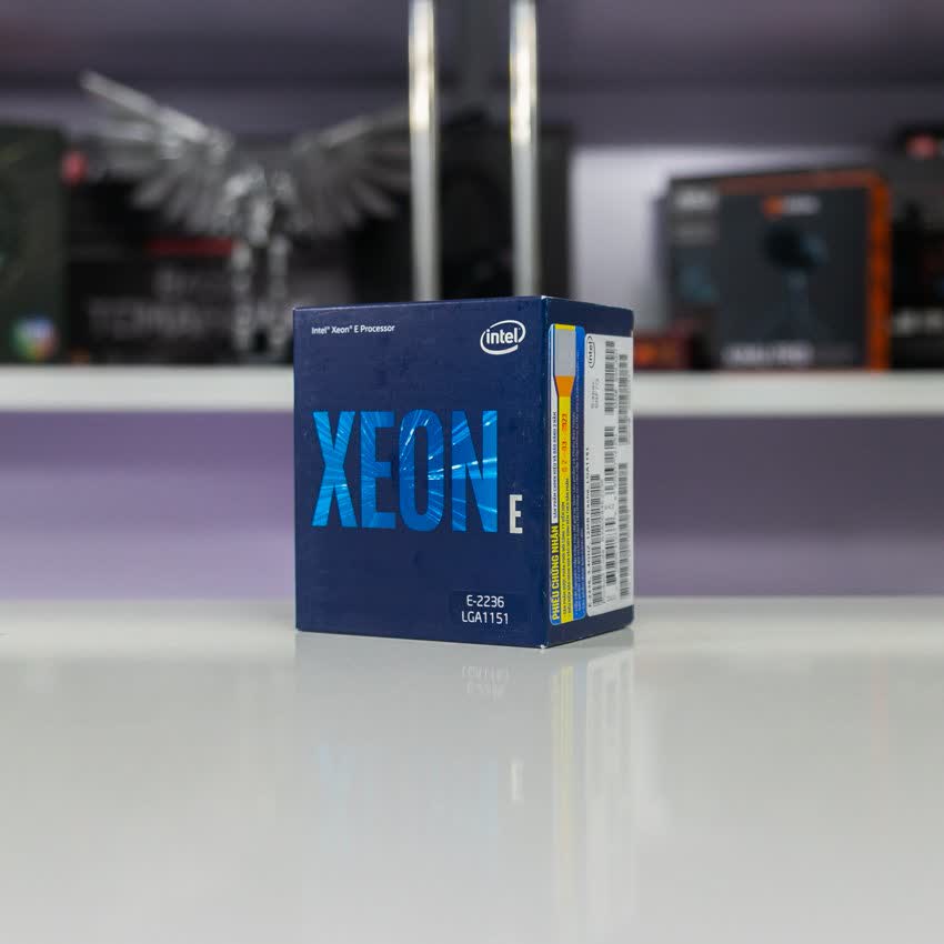 CPU Intel Xeon E-2236 (3.4GHz turbo up to 4.8GHz, 6 nhân, 12 luồng, 12 MB Cache, 80W) - Socket Intel LGA 1151-v2