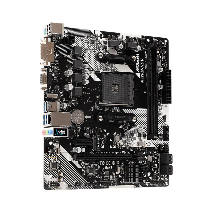 Mainboard ASROCK A320M-HDV R4.0 (AMD A320M, Socket AM4,,m-ATX, 2 khe RAM DDR4)