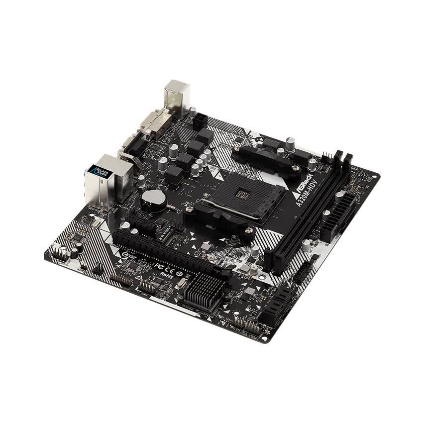 Mainboard ASROCK A320M-HDV R4.0 (AMD A320M, Socket AM4,,m-ATX, 2 khe RAM DDR4)
