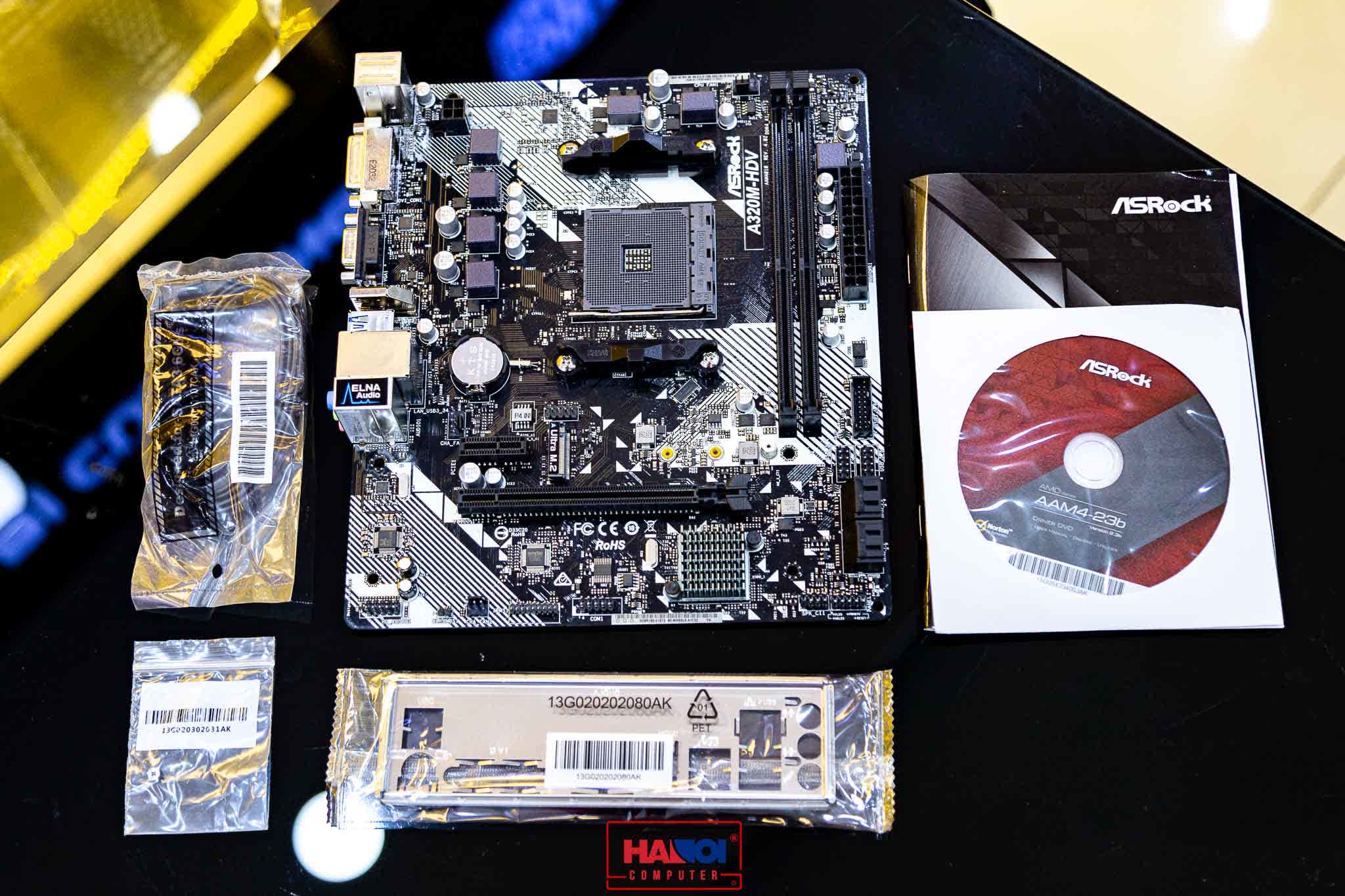 Mainboard ASROCK A320M-HDV R4.0 (AMD A320M, Socket AM4,,m-ATX, 2 khe RAM DDR4)