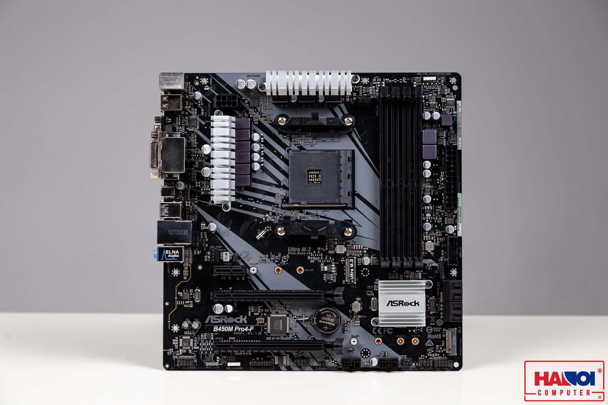 Mainboard ASROCK B450M PRO 4-F (AMD B450M, Socket AM4, m-ATX, 4 khe RAM DDR4)
