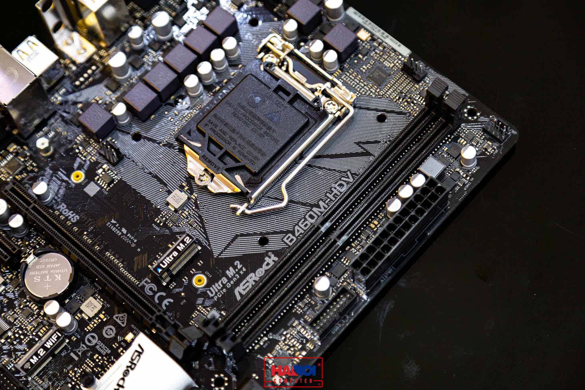 Mainboard ASROCK B460M-HDV (Intel B460, Socket 1200, m-ATX, 2 khe Ram DDR4)