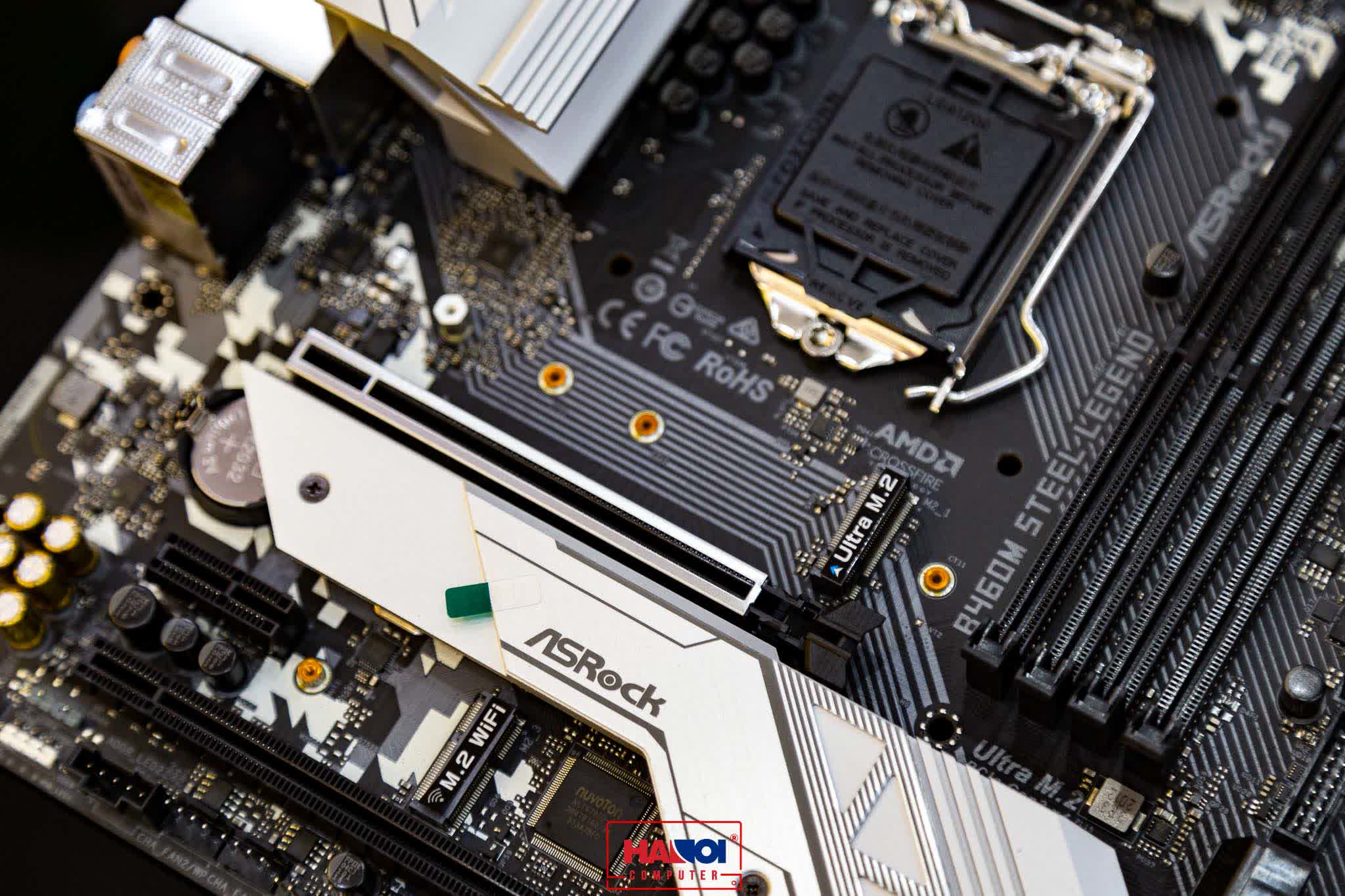 Mainboard ASROCK B460M STEEL LEGEND (Intel B460, Socket 1200, m-ATX, 4 khe Ram DDR4)