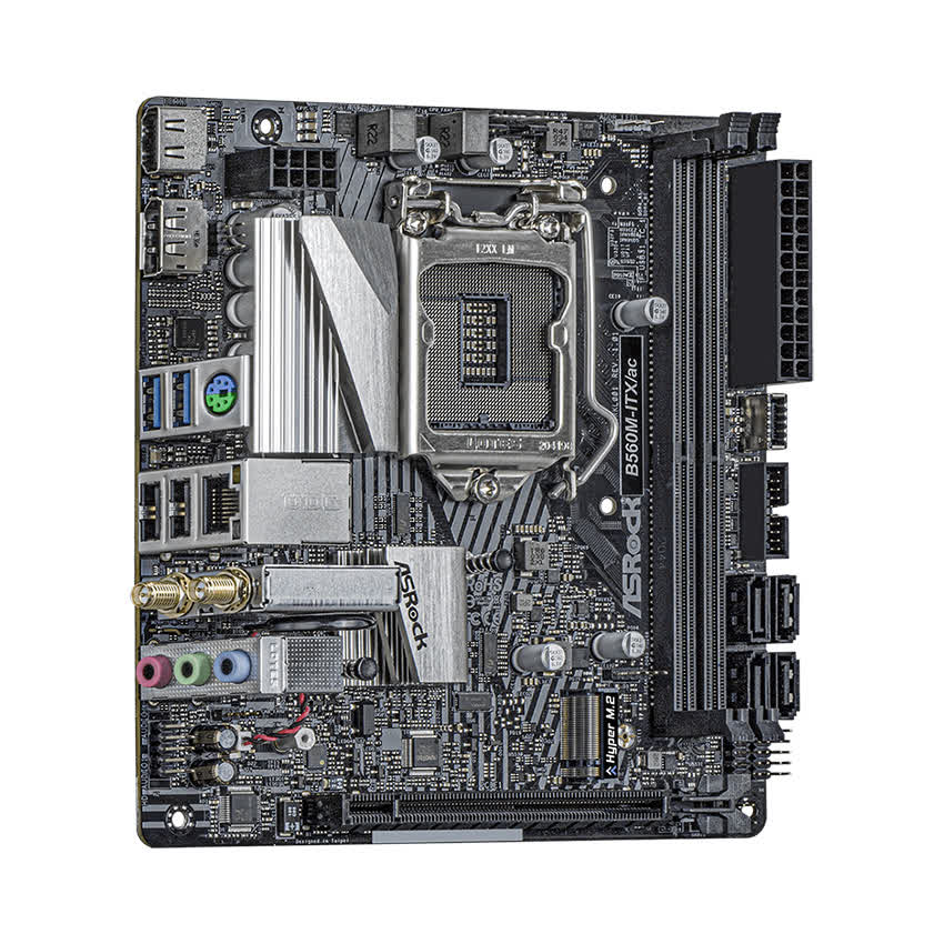 Mainboard ASROCK B560M-HDV-ITX/ac (Intel B560, Socket 1200, Mini-ITX, 2 khe Ram DDR4)