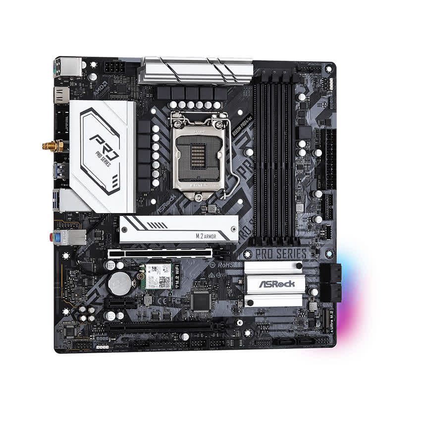 Mainboard ASROCK B560M PRO4/ac (Intel B560, Socket 1200, m-ATX, 4 khe Ram DDR4)