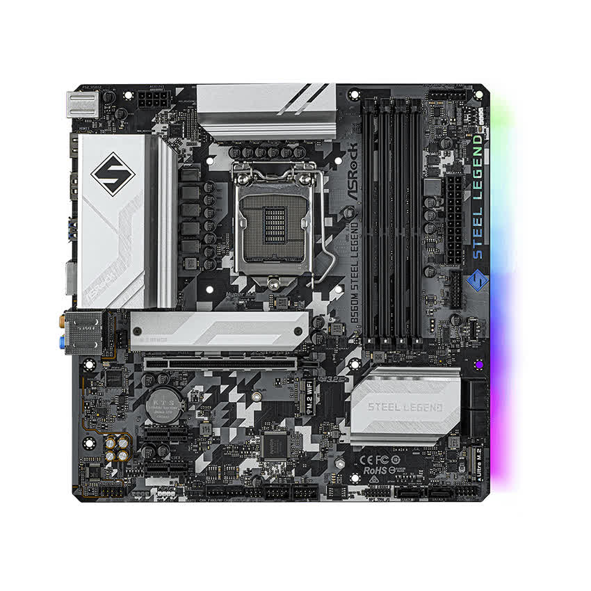 Mainboard ASROCK B560M STEEL LEGEND (Intel B560, Socket 1200, m-ATX, 4 khe Ram DDR4)