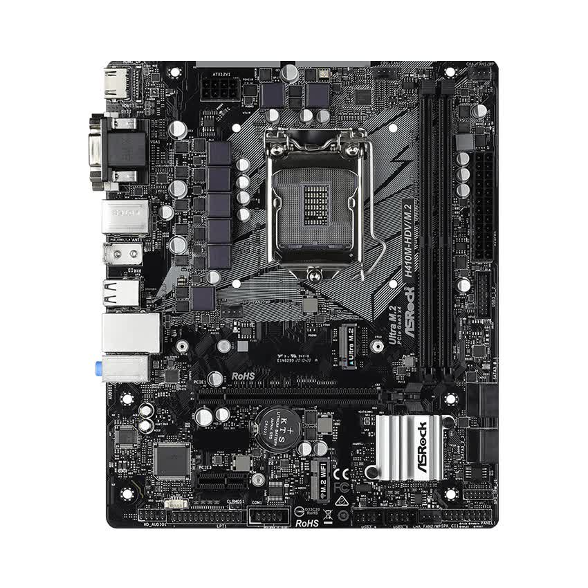 Mainboard ASROCK H410M-HDV/M.2 (Intel H410, Socket 1200, m-ATX, 2 khe Ram DDR4)