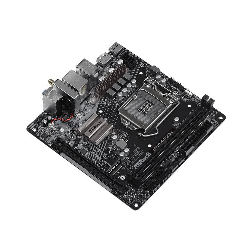 Mainboard ASROCK H410M-ITX/ac (Intel H410, Socket 1200, Mini-ITX, 2 khe Ram DDR4)