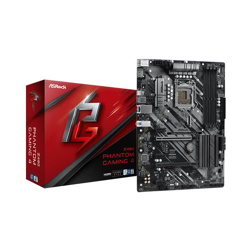 Mainboard ASROCK Z490 PHANTOM GAMING 4 (Intel Z490, Socket 1200, ATX, 4 khe Ram DDR4)