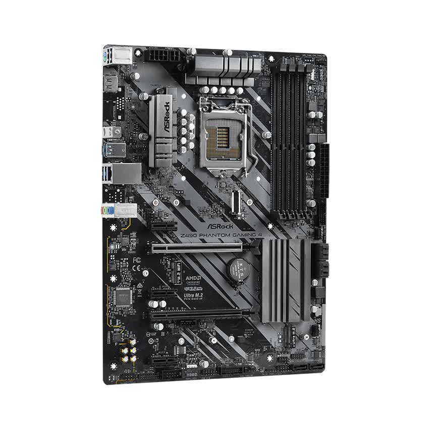 Mainboard ASROCK Z490 PHANTOM GAMING 4 (Intel Z490, Socket 1200, ATX, 4 khe Ram DDR4)