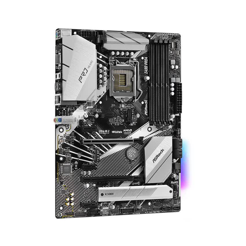 Mainboard ASROCK Z490 PRO 4 (Intel Z490, Socket 1200, ATX, 4 khe Ram DDR4)