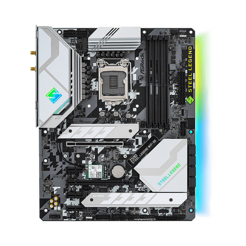 Mainboard ASROCK Z590 STEEL LEGEND WiFi 6E (Intel Z590, Socket 1200, ATX, 4 khe Ram DDR4)