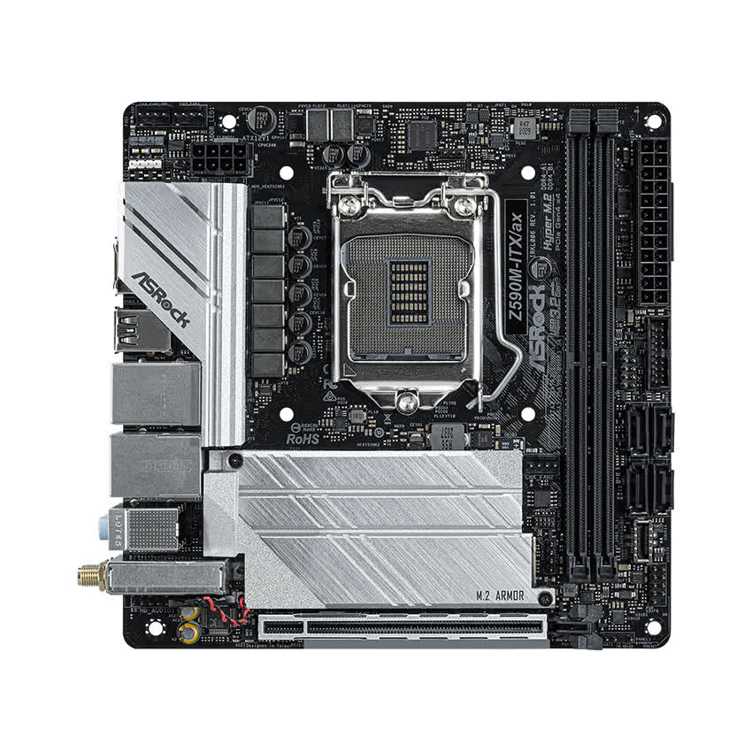 Mainboard ASROCK Z590M ITX/ax (Intel Z590, Socket 1200, Mini-ITX, 2 khe Ram DDR4)