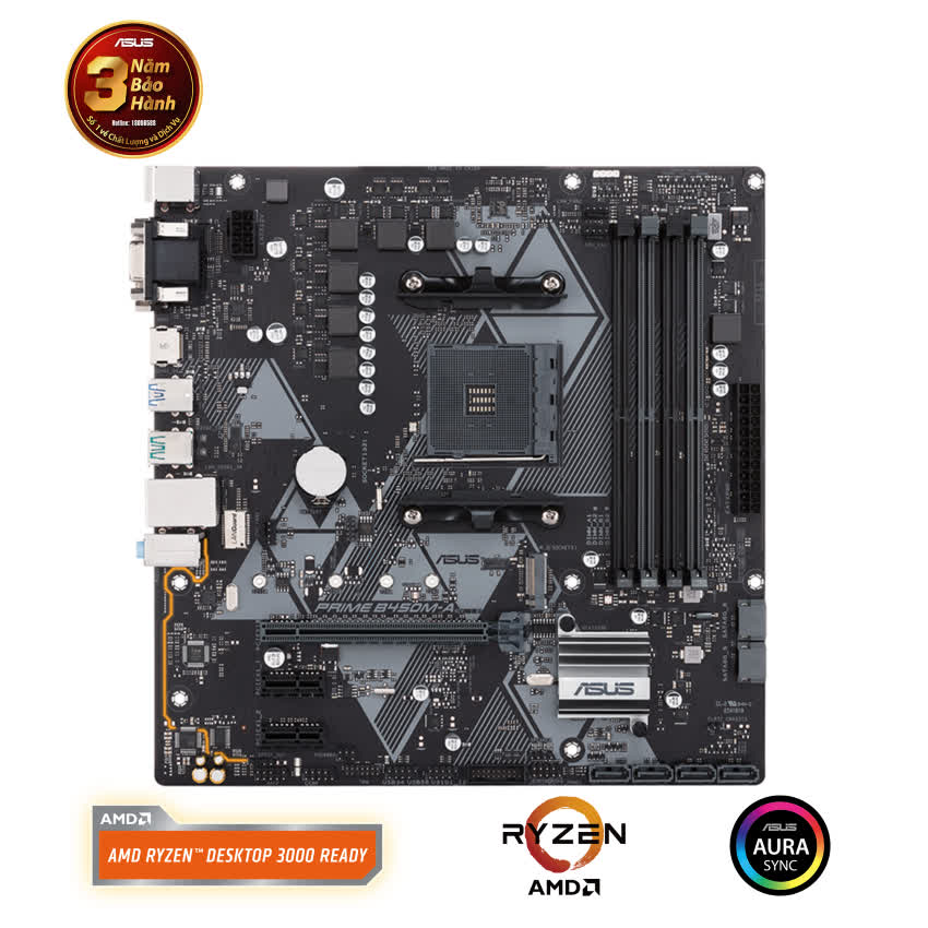 Mainboard ASUS PRIME B450M-A (AMD B450, Socket AM4, m-ATX, 4 khe RAM DDR4)