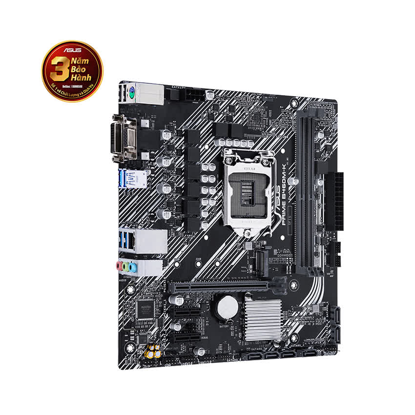Mainboard ASUS PRIME B460M-K (Intel B460, Socket 1200, m-ATX, 2 khe Ram DDR4)
