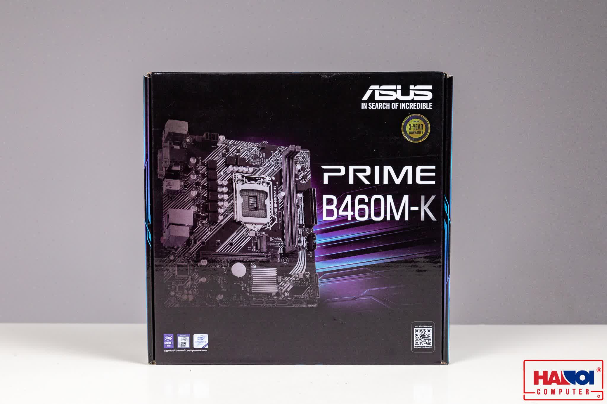 Mainboard ASUS PRIME B460M-K (Intel B460, Socket 1200, m-ATX, 2 khe Ram DDR4)