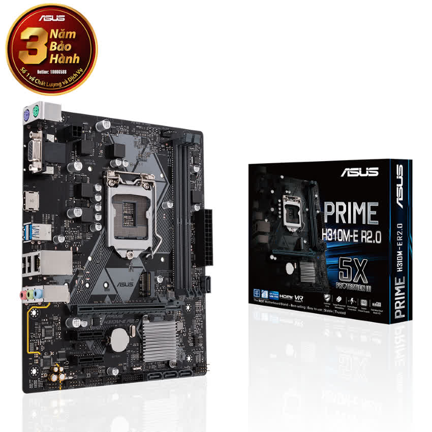 Mainboard ASUS PRIME H310M-E R2.0 (Intel H310, Socket 1151, m-ATX, 2 khe RAM DDR4)