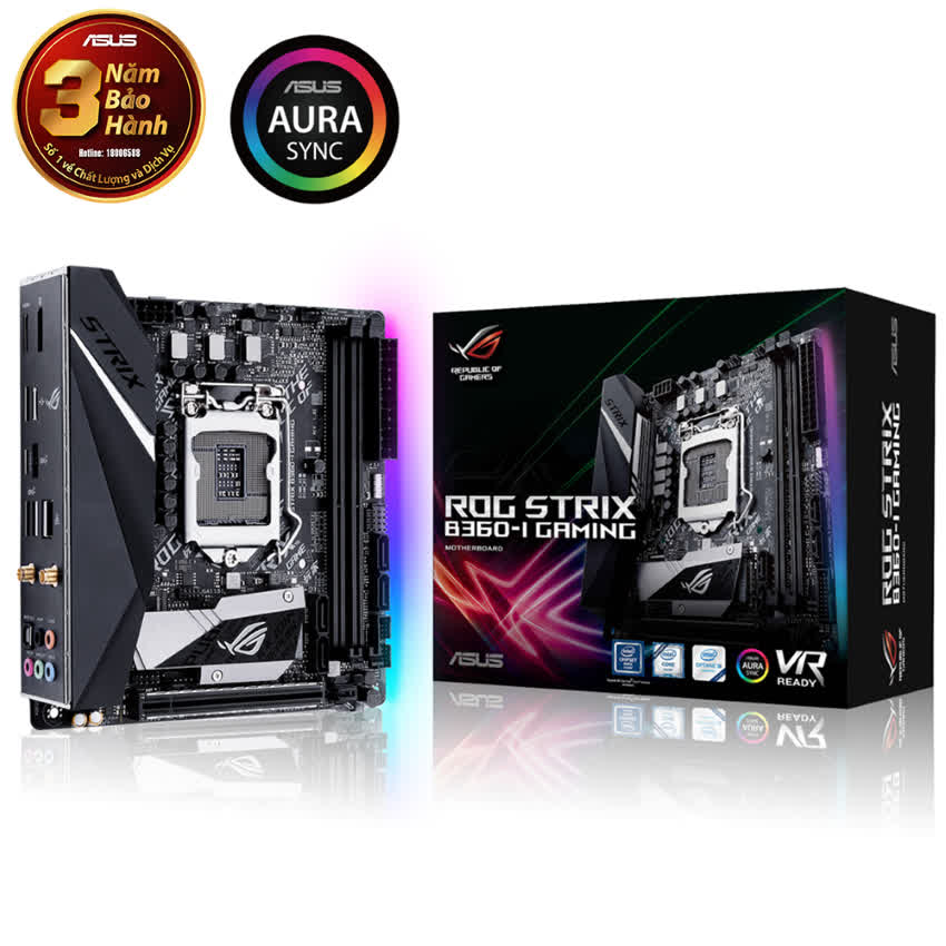 Mainboard ASUS ROG STRIX B360-I GAMING (Intel B360 , Socket 1151, Mini ATX, 2 khe RAM DDR4)