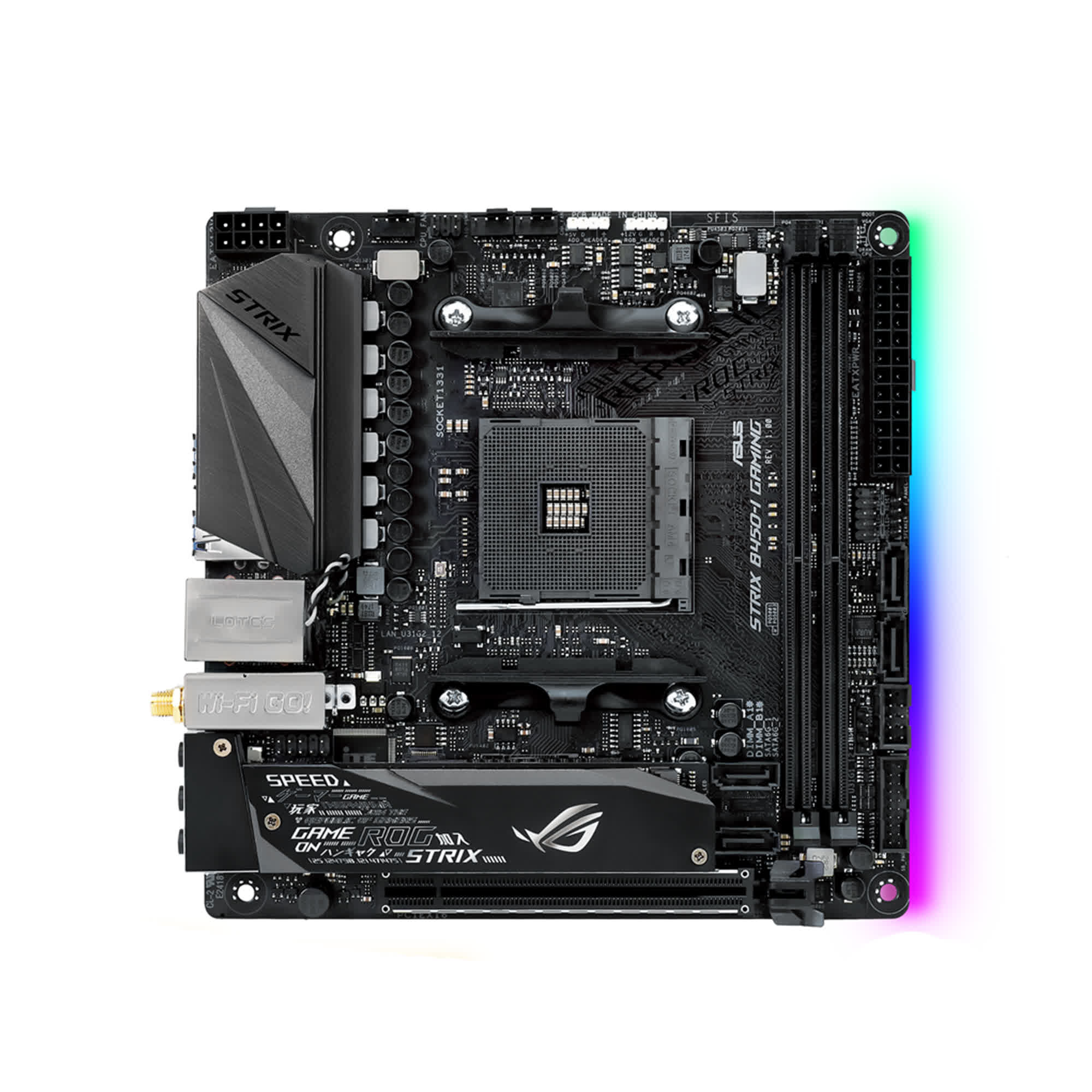Mainboard ASUS ROG STRIX B450-I GAMING (AMD B450, Socket AM4, Mini-ITX, 2 khe Ram DDR4)