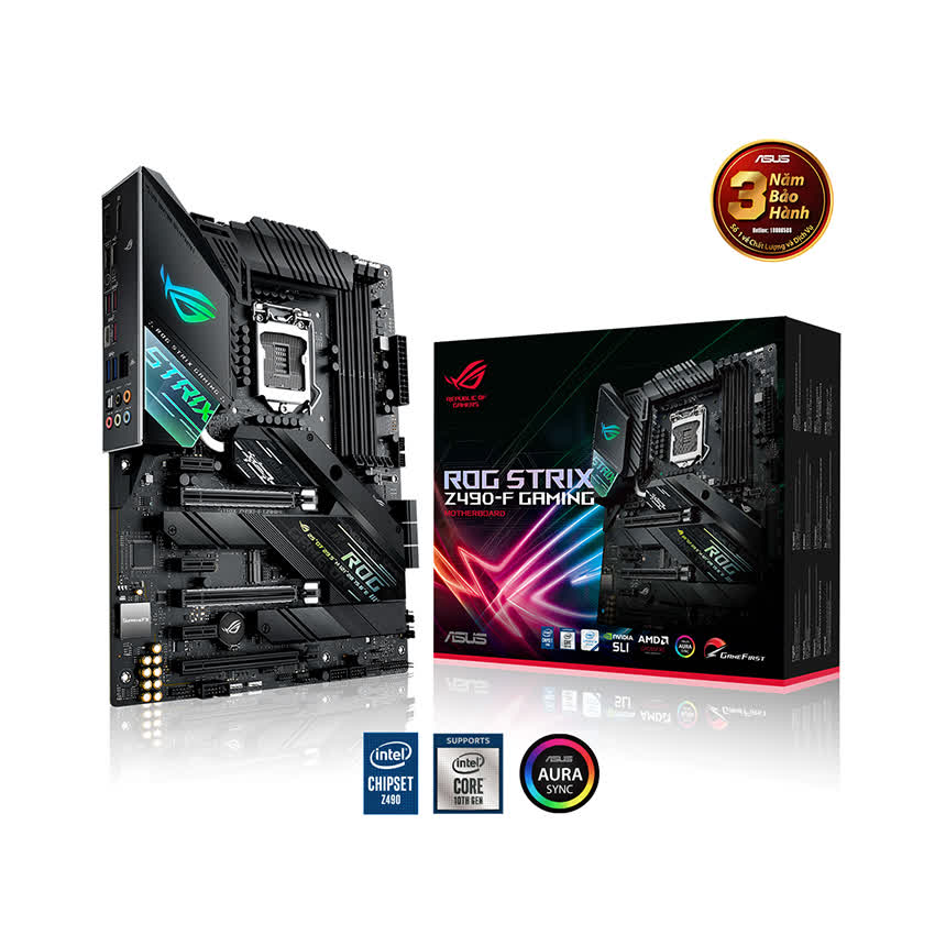 Mainboard ASUS ROG STRIX Z490-F GAMING (Intel Z490, Socket 1200, ATX, 4 khe RAM DDR4)