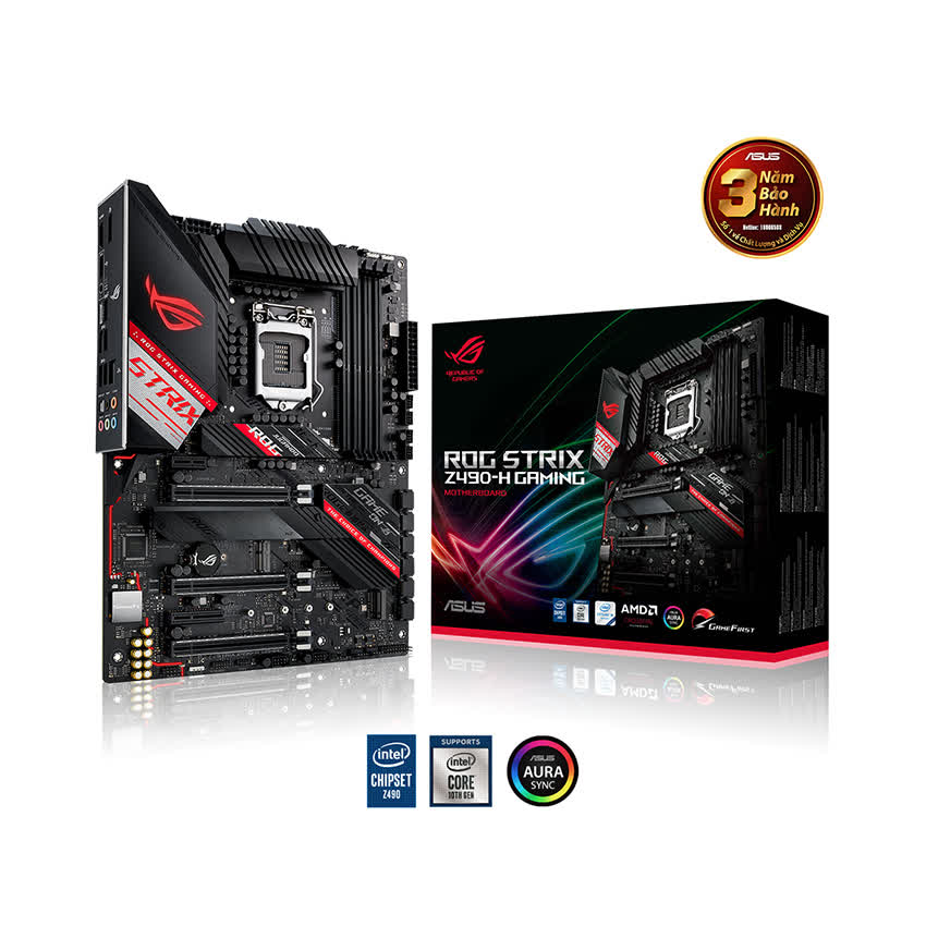 Mainboard ASUS ROG STRIX Z490-H GAMING (Intel Z490, Socket 1200, ATX, 4 khe RAM DDR4)