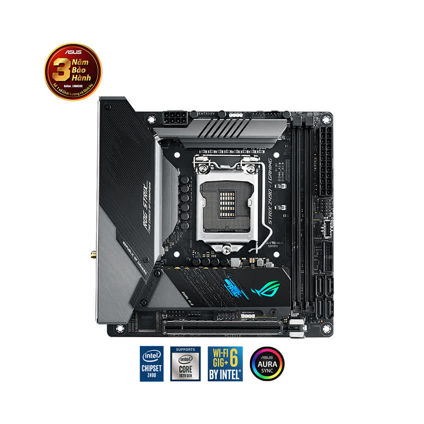 Mainboard ASUS ROG STRIX Z490-I GAMING (Intel Z490, Socket 1200, Mini ITX, 2 khe RAM DDR4)