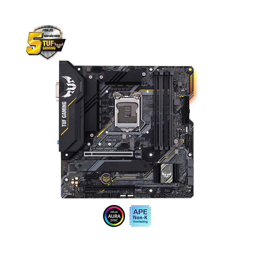 Mainboard ASUS TUF GAMING B460M-PLUS (Intel B460, Socket 1200, m-ATX, 4 khe Ram DDR4)