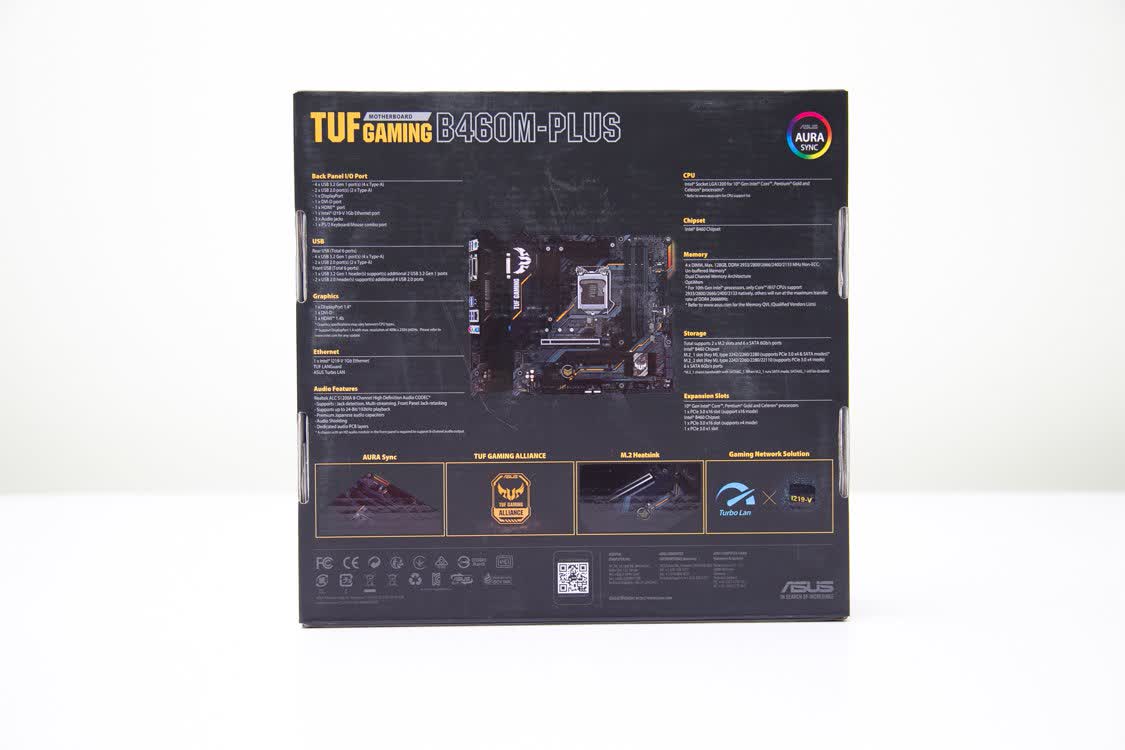 Mainboard ASUS TUF GAMING B460M-PLUS (Intel B460, Socket 1200, m-ATX, 4 khe Ram DDR4)