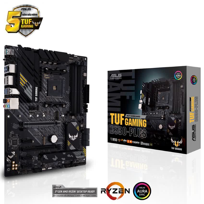 Mainboard ASUS TUF GAMING B550-PLUS (AMD B550, Socket AM4, ATX, 4 khe RAM DRR4)